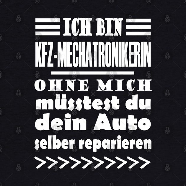 Mechatronikerin KFZ Auto Motorrad Mädchen by FindYourFavouriteDesign